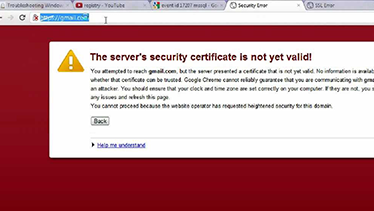 How to Fix Servers Security Certificate not valid